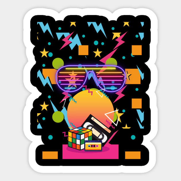 80s made Sticker by Medotshirt